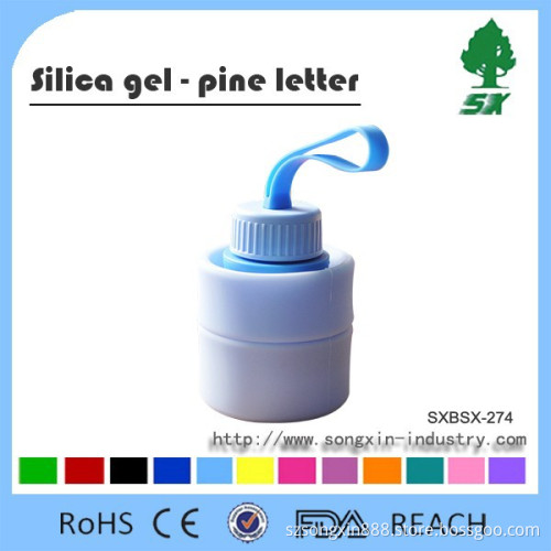 500ML BPA Free Durable and Foldable Silicone Water Bottle/Sports Design Collapsible Water Bottle